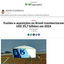 Fuses e aquisies no Brasil movimentaram US$ 29,7 bilhes em 2024